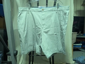 New Chaps Mens 44 Coastal Wash Light Gray Shorts Stretch - Picture 1 of 10