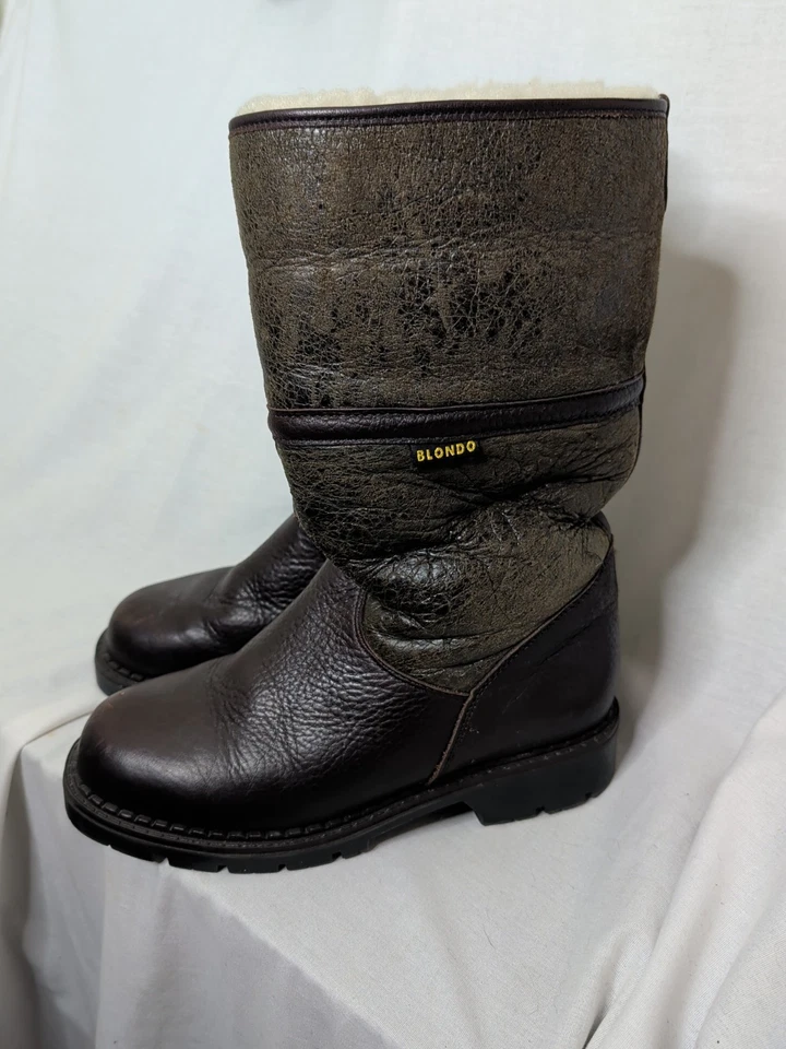 Botas Rubias Para Mujer 7.5 B Forradas en Piel de Oveja Impermeables Invierno Nieve Canadá Marrón  Foto 1 de 4