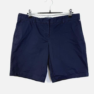 Tommy Hilfiger Deck Shorts Women's Size 8 Navy Classic Fit 8" Flat Front Chinos - Picture 1 of 8