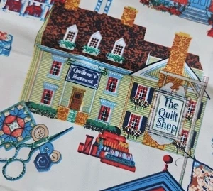 Fabric - Quilters Retreat Quiltshops By Ro Greg Quilting Sewing Northcott 33x44" - Picture 1 of 5