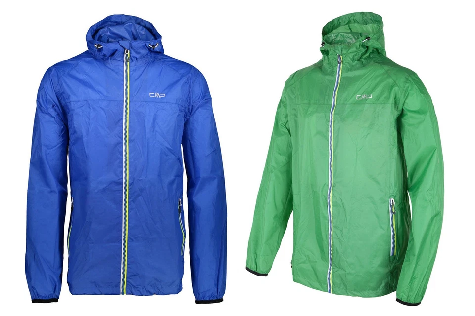 CMP Jungen Regenjacken mit Kapuze praktisch im Beutel blau + grün - Bild 1 von 1