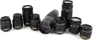 Nikon Lenses Lot of 9 for Parts or Display - Picture 1 of 2