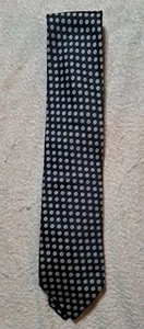 Ermenegildo Zegna Herrenkrawatte weiß blau geometrisch Blumenmuster reine Seide Italien " - Bild 1 von 8