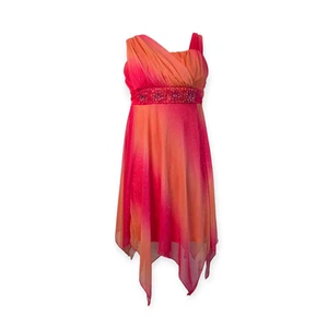 Y2K My Michelle Mädchen Größe 14 rosa und orange Glitzer Kostüm Pailletten - Bild 1 von 9