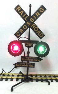Lámpara de escritorio con luces de señal de cruce ferroviario - Imagen 1 de 3