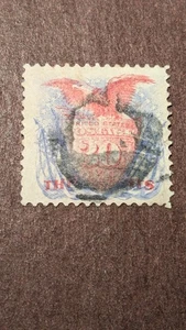 EE. UU. Sello #121 muy fino usado con color fuerte, pequeños defectos. Scott = $450 - Imagen 1 de 2