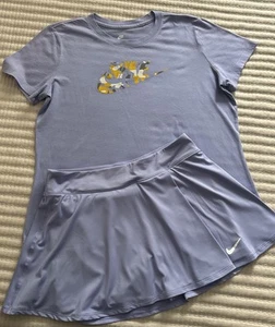Nike Purple 2 piece Skort and Tee Shirt Set Size Large - Picture 1 of 10