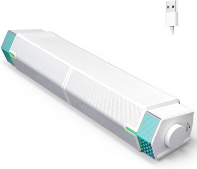 Soundbar Für PC, Bluetooth Lautsprecher Mit RGB Jeecoo M20 Stereo Lautsprecher - Bild 1 von 4