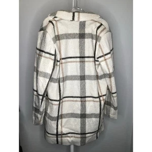 Liz Claiborne White/Black Plaid Mid Weight Trench Coat Size XL - New $220 MSRP - Picture 1 of 8