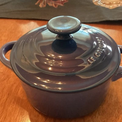 Le Creuset Lapis Pattern Blue Mini Cocotte Petite Casserole 8oz New In Box - Image 1 of 4