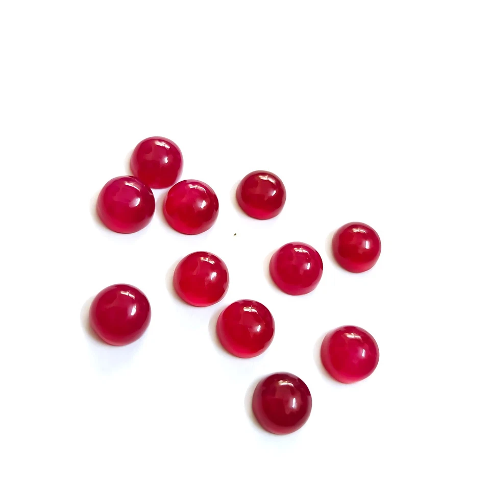 Cabujón de piedras preciosas sueltas calibradas de calcedonia rosa caliente natural Foto 1 de 4