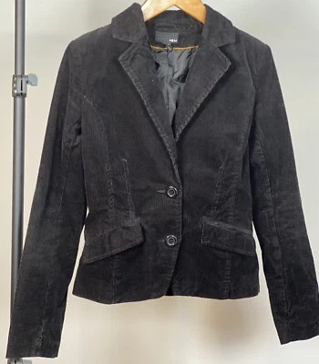 Chaqueta de pana negra para mujer H&M. Talla 4 Foto 1 de 4