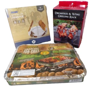 Camp Stove toaster, Drumstick & wing Grilling rack,Charcoal Eco Grill NIP - Picture 1 of 7