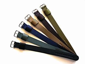 NATO strap 1pc RAF WWII HD Ballistic nylon Olive army Khaki military watch bands - Picture 1 of 19