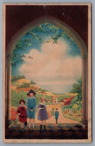 Tarjeta postal de invitación del día de reunión de la escuela dominical de la iglesia de Johnstown de 1925, Pennsylvania - Imagen 1 de 2