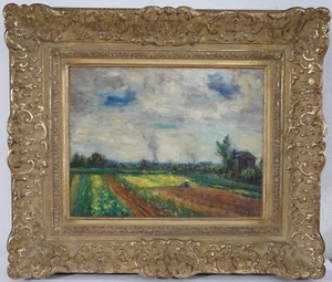 Rudolf Dreher Schweizer Gemälde „Morgen auf dem Feldern“ in Cormeilles-en Paris - Bild 1 von 10