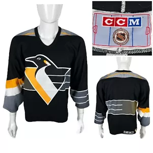 Pittsburgh Penguins NHL CCM Hockey Mens Small Jersey Vintage Maska Air Knit - Picture 1 of 15