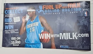 2004 Carmelo Anthony Fuel Up with Milk Werbeplakat 30 x 16 Denver Nuggets - Bild 1 von 6