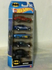 Hot Wheels Dc Comics 2023 Batman 5 pack gift pack TV series Batmobile,The Bat+ 3 - Picture 1 of 3