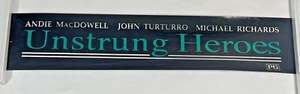 Vintage 1995 Original Unstrung Heroes 5x25 Kino Mylar Schild Poster - Bild 1 von 10