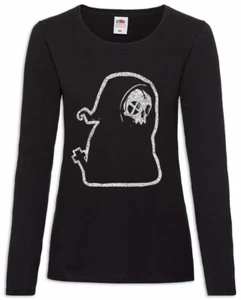 Blind Skater Damen Langarm T-Shirt Grim Reaper Skate Sk8 or die Half Pipe - Picture 1 of 1