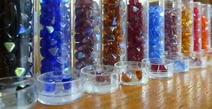 Tube of Gutermann Pyramid Glass Beads ~ 6mm ~ in a Variety of Colours - Picture 1 of 44