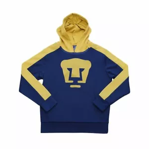 Pumas UNAM Blue Side Step Pullover Hoodie Sweatshirt - JUGEND - Bild 1 von 4