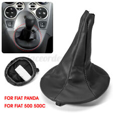 Gear Stick Shift Knob Gaiter Boot Cover PU Leather For Fiat 500 Panda 03-12