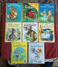 A  Little Golden Book, Vintage 1950s 1960s, 1970s and one 2017, LOT of 8 books