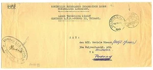 NED INDIE DUTCH INDIES 1949 TJIMAHI -PADANG VELDPOST  DIENST V.V.P. ZEER FRAAI - Picture 1 of 1