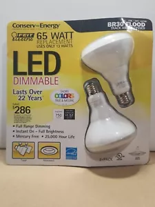Feit Electric LED 13 Watt BR30 Flood Light Bulb (65 Watt Equiv) - New in Package - Picture 1 of 5