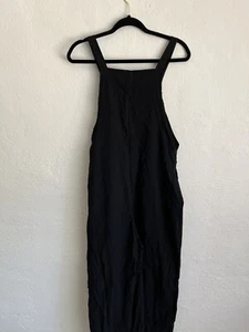 Gaovot Woman Black Sleeveless Drawstring Midi Dress, Size Large - Picture 1 of 6