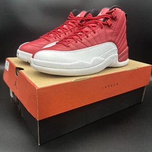 Air Jordan Retro 12 XII Gym Red White Black Sneakers Mens Size 9 130690600 New - Picture 1 of 9