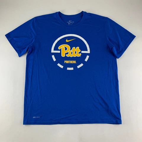 Pitt Panthers NCAA Blue Nike Dri Fit Athletic Shirt Men XL Cover