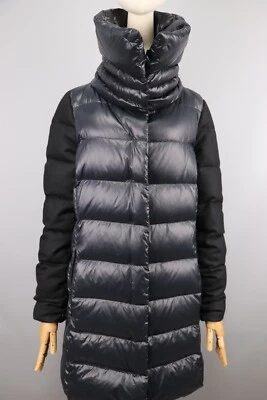 DUVETICA 绗缝羊毛袖黑色羽绒服 S/46 码 — 第 1/4 张图片