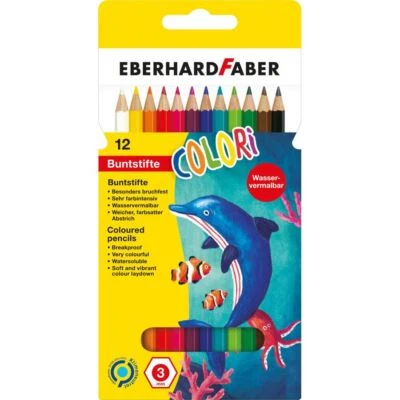 Eberhard Faber Buntstite Farbstifte Aquarell Colori 12er Set wasservermalbar