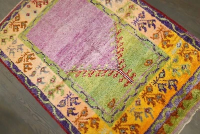 Antique Gorgeous Turkish Oushak Ushak Tulu Prayer Rug Size 3'5''x5' - Image 1 of 4