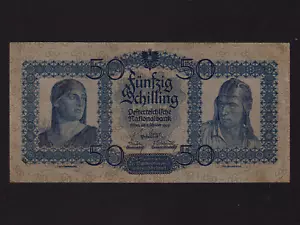 Österreich:P-89,50 Schilling,1929 * Oesterreichische Nationalbank * EF * - Bild 1 von 2
