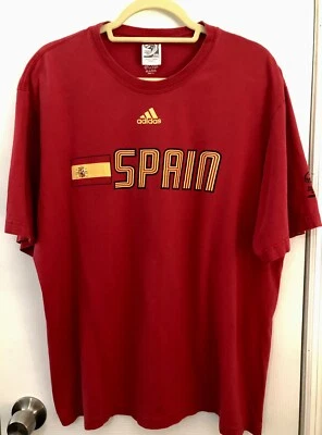 Adidas XL Red SPAIN Champions FIFA South Africa World Cup 2010 Official T-shirt - Image 1 of 4