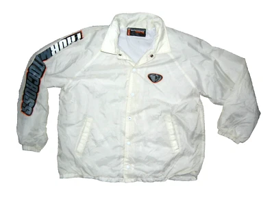 THOR GENUINE MX White Nylon MOTOCROSS WINDBREAKER JACKET Dirt Bike Coat Men's L - Image 1 of 4