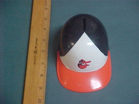 1973 Baltimore Orioles Batting Helmet Plastic Piggy Bank - Presented By Hardee's Cover