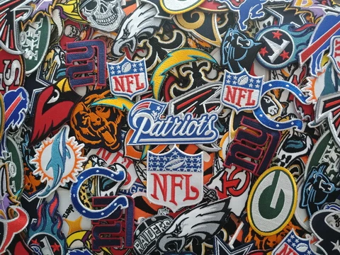 Logo Football Team American Embroidered patch iron Sew on cloth jacket hat bag Cover