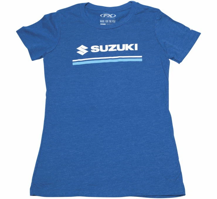 Factory Effex Women's Suzuki Stripes Tee 22-87434 Foto 1 de 1