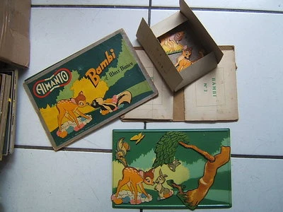 WALT  DISNEY / BAMBI / JEUX AIMANTO  /  3 POCHETTES 24 PERSONNAGES  / ANNEE 50  - Photo 1/4