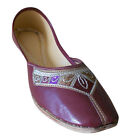 Buty damskie Indyjskie Ręcznie robione Mojary Skóra Casual Brązowe Jutties Płaskie US 6-9,5