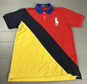 Polo vintage Ralph Lauren rugby polo shirt giovane 2XL multicolore fascia righe grande pony - Foto 1 di 13