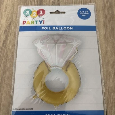 Anillo de compromiso I DO boda ciervo aire o lámina de helio diamante 26" Foto 1 de 2