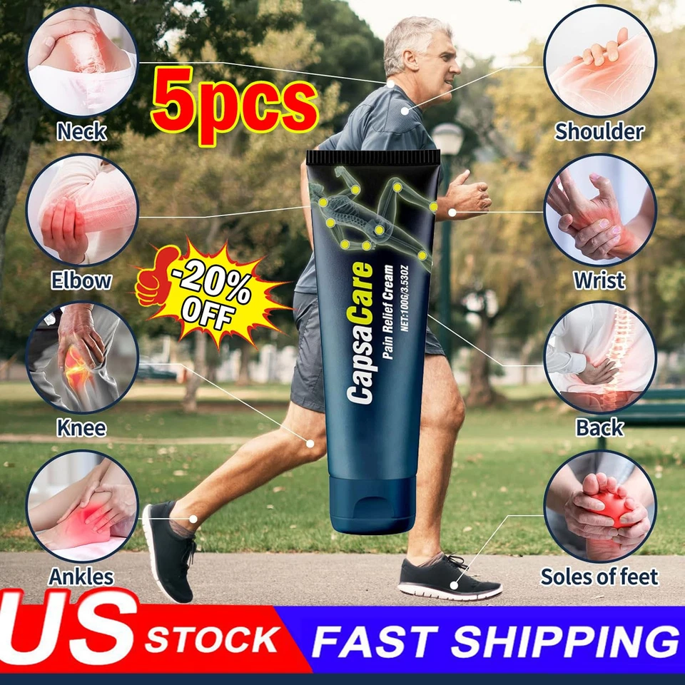 5x CapsaCare Crema de Masaje Neuropatía - Alivio Calmante del Dolor Nervioso 100g  Foto 1 de 4