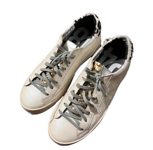 P448 Women’s John Fashion Sneaker Sz 40 - 9 US pearl gold bubble Italy shoe - Picture 1 of 6