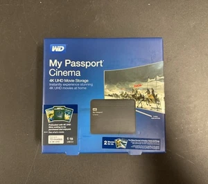 WD My Passport Cinema 1TB External Hard Drive - NEW - Afbeelding 1 van 3